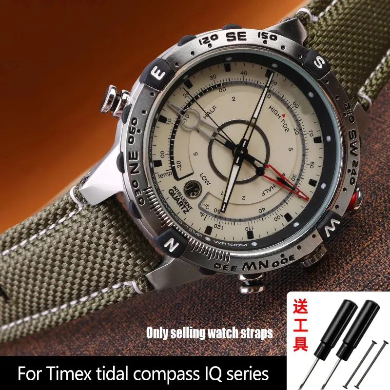 

24*16MM Bracelet For Timex Tidal Compass Canvas Watch Strap T2N721 TW2T76500 76300 TW2T6400 Men's High-quality Nylon Watch band