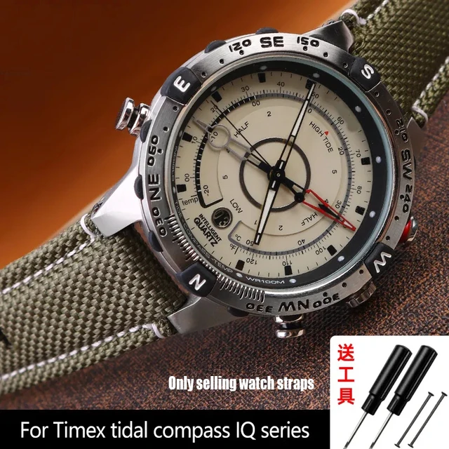 Gelang 24 16MM untuk Timex Tidal kompas tali jam kanvas T2N721 TW2T76500 76300 TW2T6400 tali jam nilon pria berkualitas tinggi AliExpress
