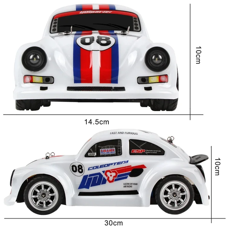 Carro de tração nas quatro rodas, Motor sem escova, Alta velocidade, Até 70 km, h, 1:16, 2.4g, Novo