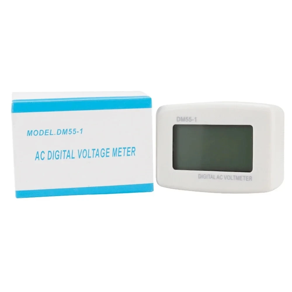 DM55-1 AC 110V 220V Digital Voltmeter EU US Plug Socket Voltage Tester LCD Display Voltage Meter Wall Flat Voltage Meter