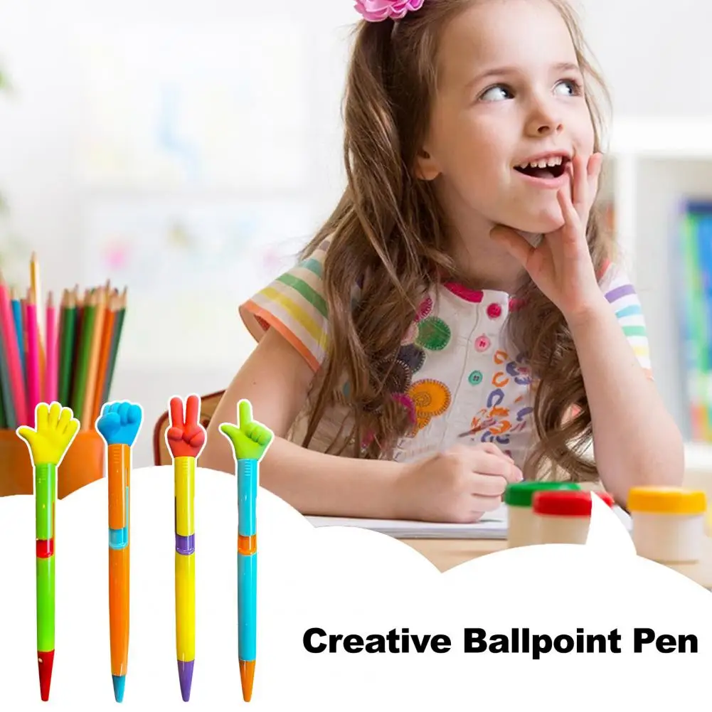 装飾的なボールペン 速乾性の石・紙・はさみボールペン 学生用 同僚用 格納式事務用品