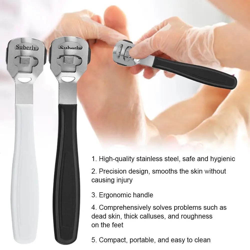 1pcs Professional Stainless Steel Callus Remover Hand Foot File Scraper Pedicure Tools Dead Skin Remove for Heels Feet Care L0R0