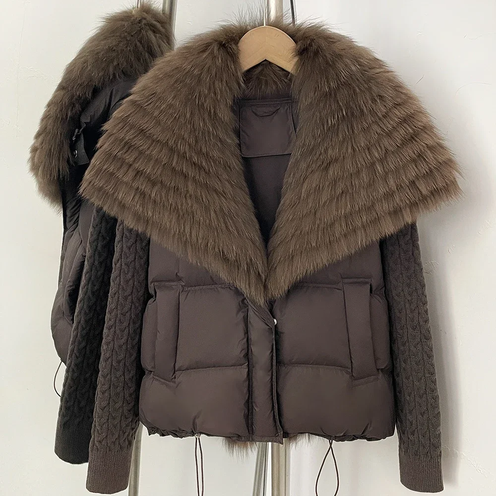 OFTBUY 2026 Damen Neue Winterkleidung Echter Fuchspelzkragen Kurze Warme Daunenjacke Entendaunenjacke Modische Damenoberbekleidung – Detail 10