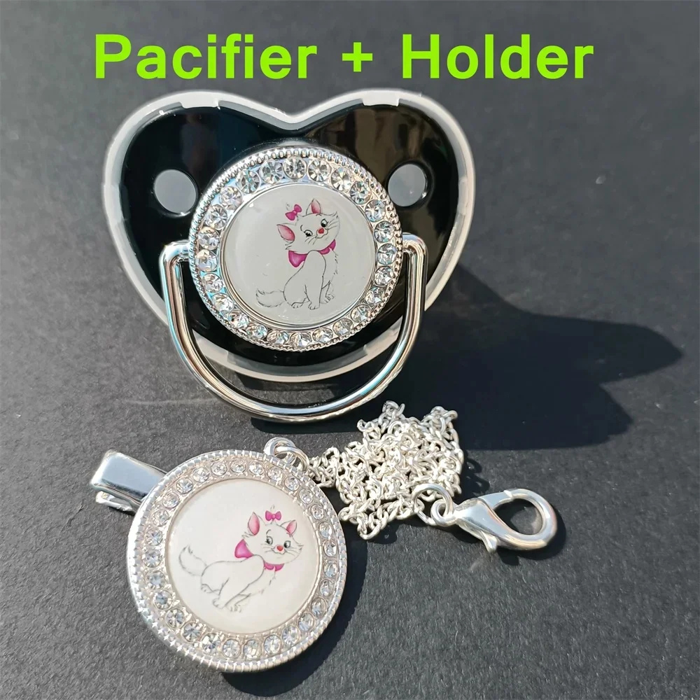 2024 Mary Cat Silver Pacifier Shiny Baby Pacifier Clamp BPA-free dummy Unique Design SGS Certified chupetes para bebes 0-18M