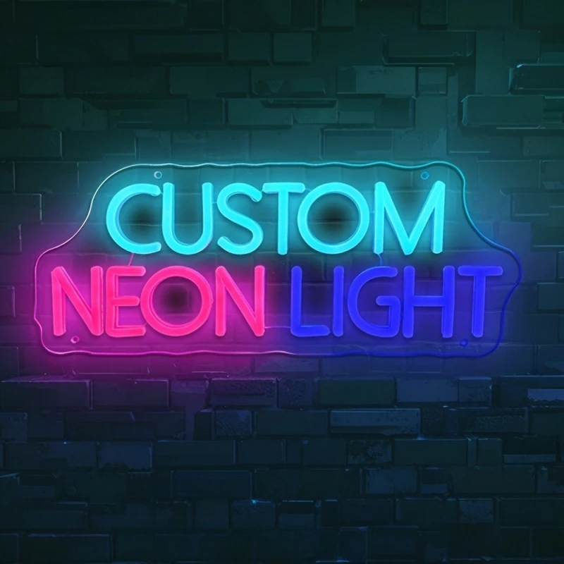 

Изготовленная на заказ светодиодная неоновая вывеска, персонализированная двухрядная текстовая настенная вывеска, пластик с питанием от USB, идеально подходит для свадебного бара, салона красоты, домашнего декора