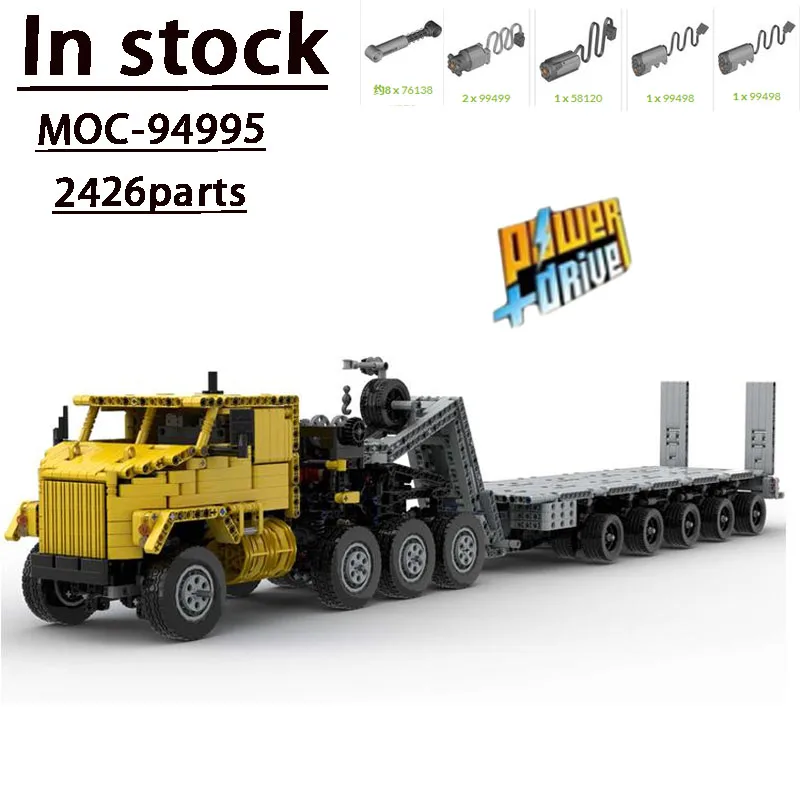 

Electric MOC-94995 Front + MOC-95000 Semi-trailer Combination Series Assembly Block Model 2426 Parts Children's Birthday Toygift