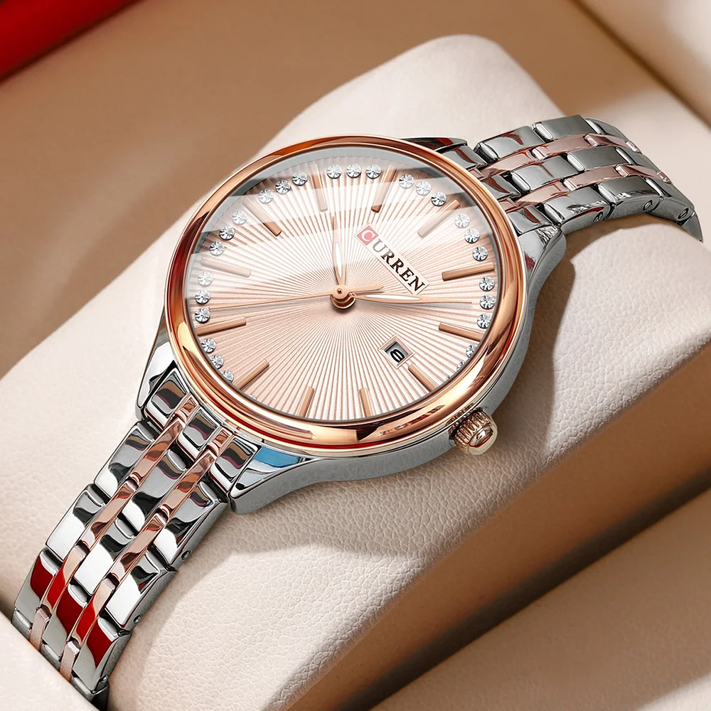 CURREN Luxury Watch for Woman Waterproof Stainless Steel Quartz Ladies Watch High Quality Women's Watches Elegant Female Clock