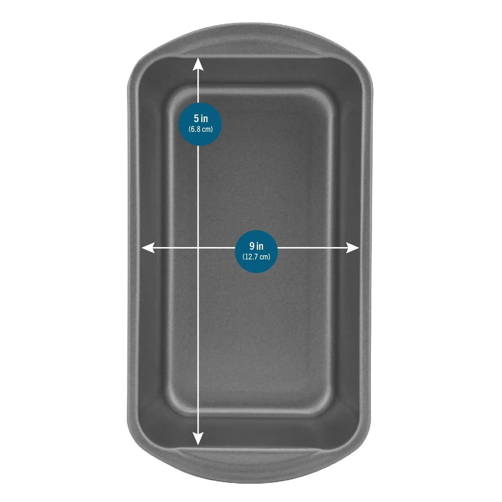 مجموعة صينية رغيف كبيرة غير لاصقة مكونة من قطعتين من خبز رغيف اللحم مقاس 9 × 5 أدوات خبز متينة للمطبخ سهلة الإصدار #5