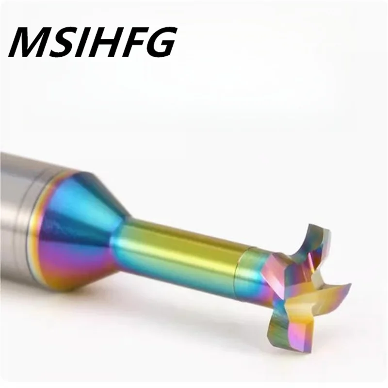 HRC55 T Slot End Mill Shank Milling Cutter  Tungsten Carbide CNC Router Bit TiCN Coated Mini Milling Cutter