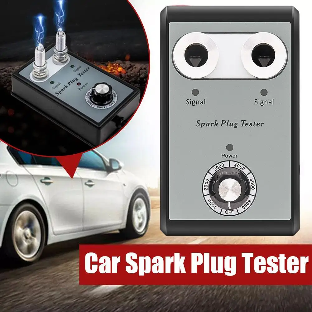 Dual Hole Tester Car Spark Tester Ignition System Tester Detector Coil Wire Tool Spark Diagnostic Test Tester Plug Automoti A6m3