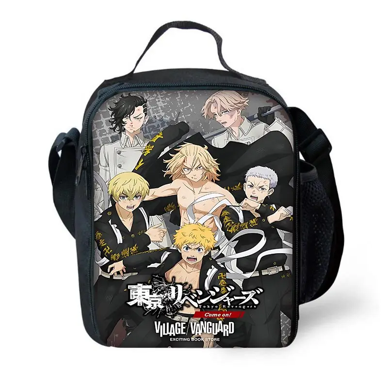 Anime Tokyo Revengers Child Insulated Large Capacity Bag for Boy Girl Student Outdoor Picnic Resuable Thermal Cooler Lunch Box