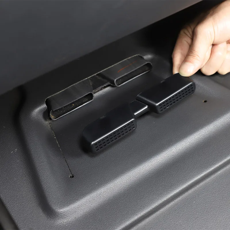 2 pcs For Toyota FJ Cruiser 2007-2021 ABS Black Car Seat Under The Air Outlet Dust Cover Exhaust Hood Car Accessories