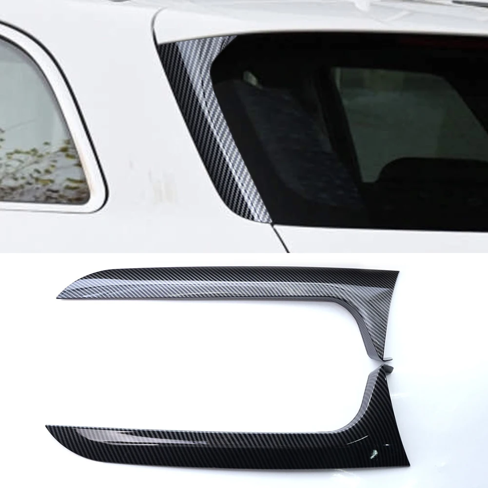 1 Pair ABS Spoilers Canards Splitter Car Rear Window Side Spoiler Canard Splitter for Audi A6 C7 Allroad TDI Quattro 2012-2018