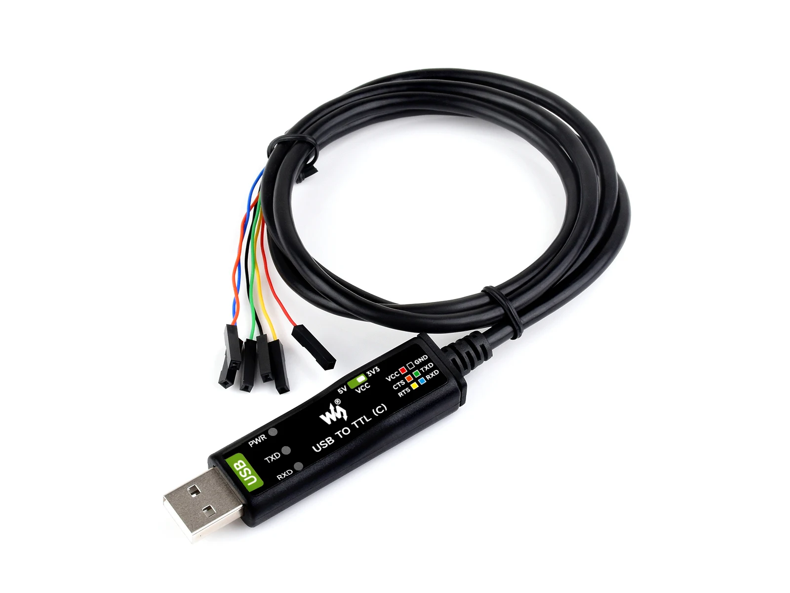 Industrial USB TO TTL (C) 6pin Serial Cable, Original FT232RNL Chip, Multi Protection Circuits, Multi Systems Support, With Hard