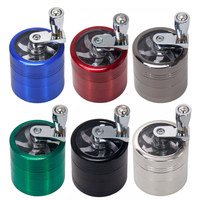 New 4-layer Tobacco Grinder 40MM Manual Metal Zinc Alloy Herb Mill Spice Crusher Smoke Grinder Crusher Hand Crank Miller