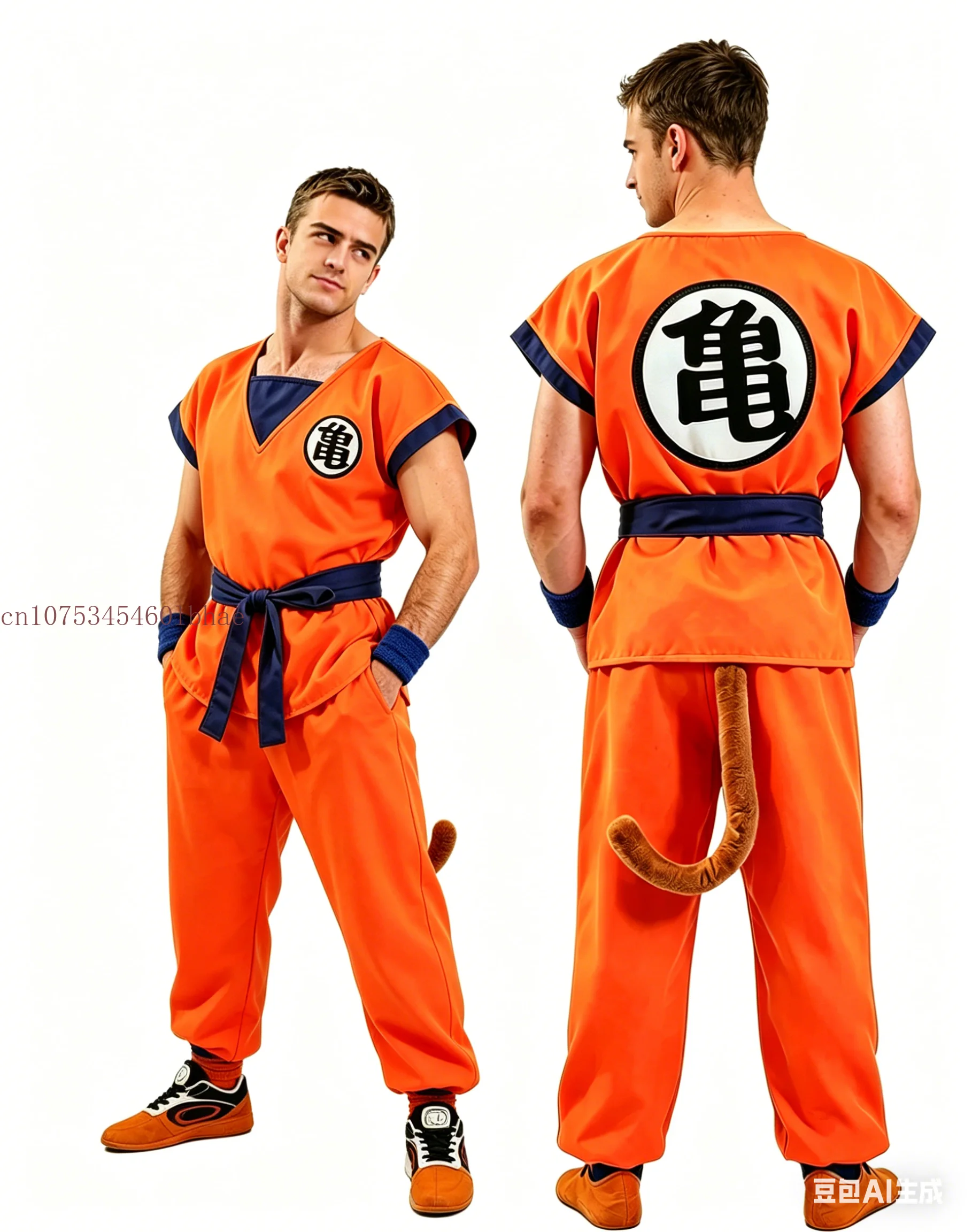 Fantasia de Cosplay do Son Goku para Crianças e Adultos, Macacão de Super-Herói Japonês para Meninos, Fantasia de Halloween Saiyan