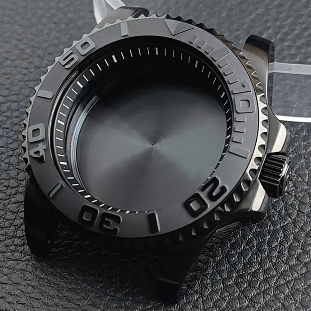 

High Quality Silvery Black Have Inner Ring 40.5mm GMT Stainless Steel Waterproof Fit NH34 NH 35 NH36 NH70 Movement Watch Case