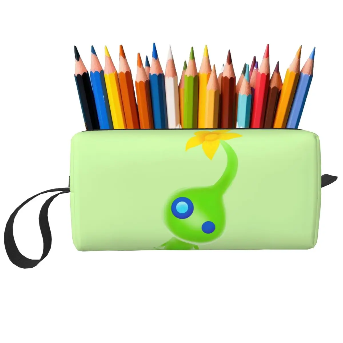 Pikmin Cartoon Anime Federmäppchen für Studenten, Geschenke, Stiftbox, Bleistiftbeutel, Schreibwaren, Reise-Organizer für Damen