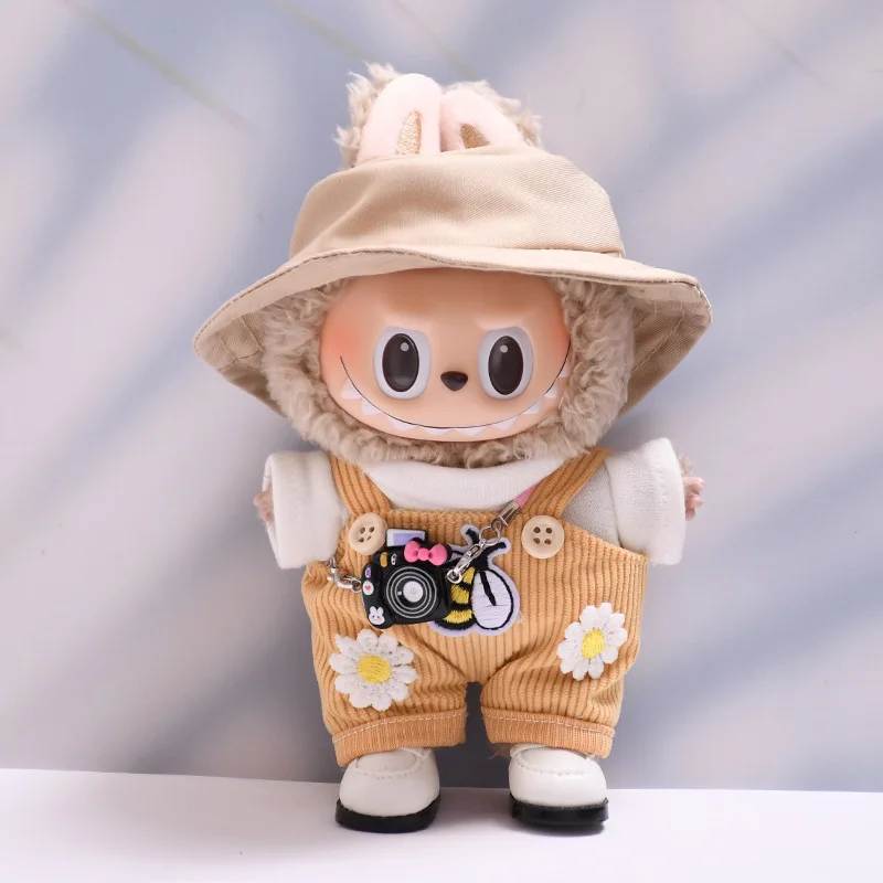 

15/17cm LABUBU Doll Outfits: Watermelon Suspender Pants Set – Plush Replacement Clothes For LABUBU Gen I/II Sitting Party