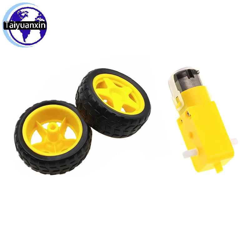 20PCS DC Motor Tire Wheel TT Motor 3-6V Shaft Gear Motor Electric TT Magnetic Gearbox Engine for Arduino Robot Smart Car Model