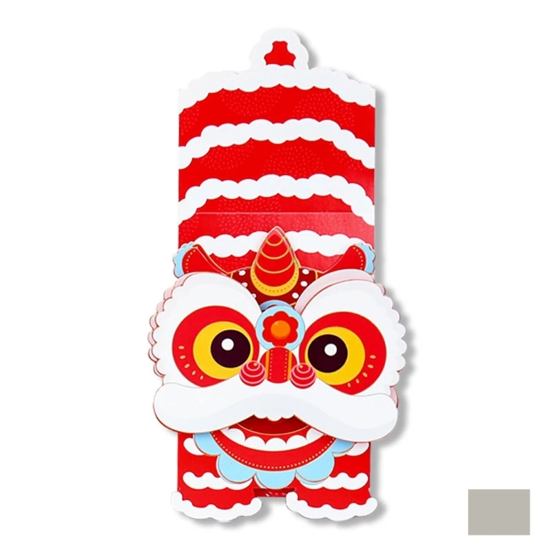 Pullable Chinese Money Envelopes with Lions Head For New Year And Special Event New Dropship