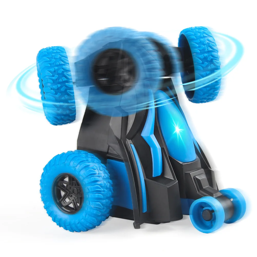 Op afstand bestuurbare autospeelgoed voor kinderen Draadloos elektrisch stuntvoertuig met kantelemmer voor jongens Off-road roterende RC-auto