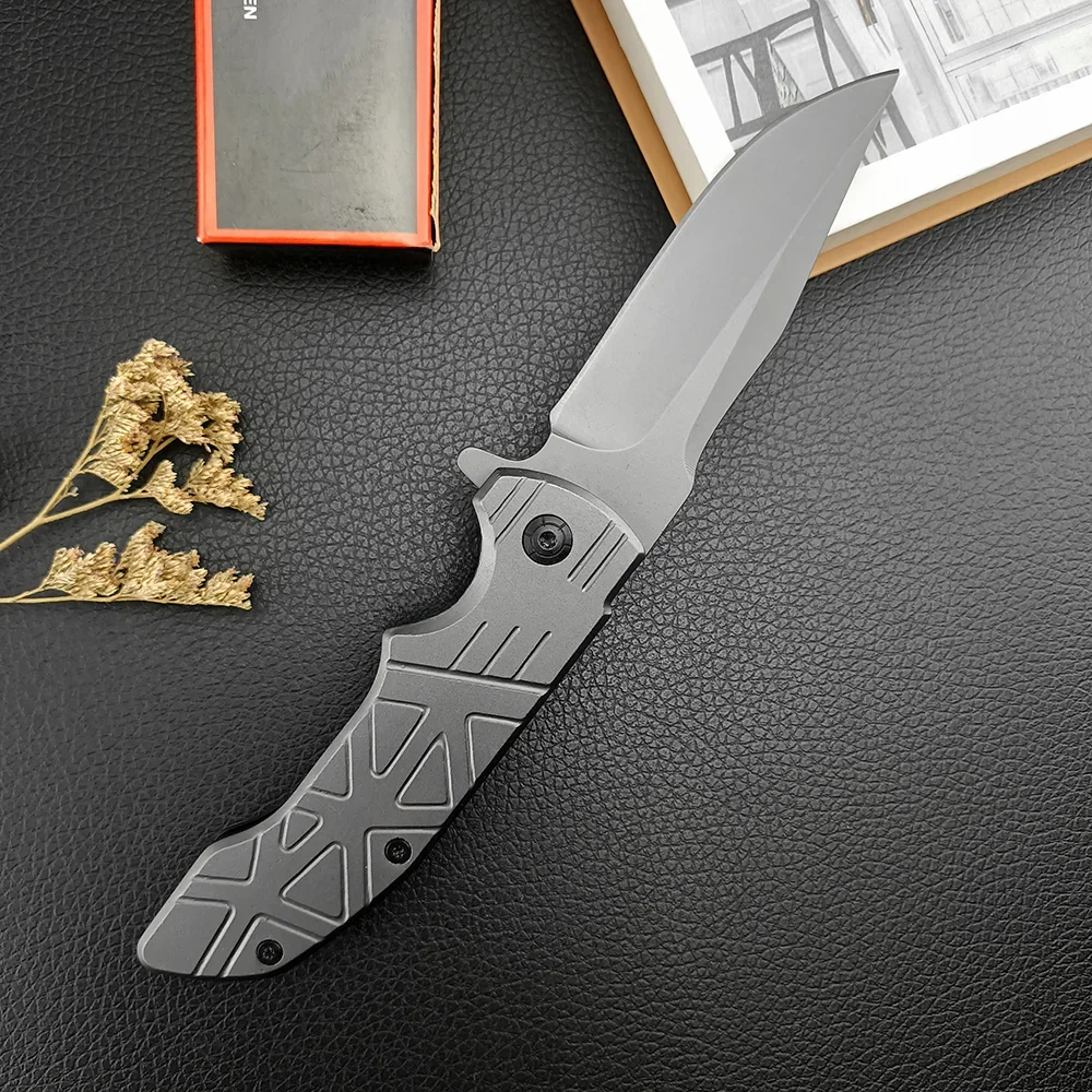 Bok. DA32 Folding Knife Survival Tactical Pocket knife 440C Blade 420 Steel Handle Outdoor Camping Hiking EDC Hunting Jackknife