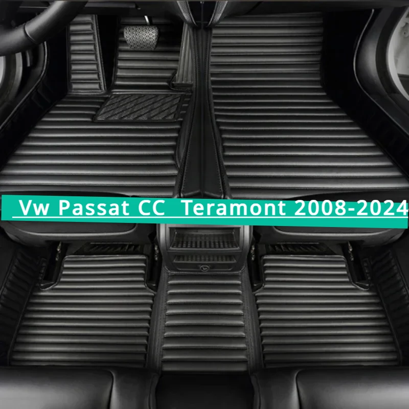 

Custom Car Floor Mats For Volkswagen Vw Passat CC 2008-2019-2023 Teramont 7 Seat Auto Center Interior Accessories Leather Foot