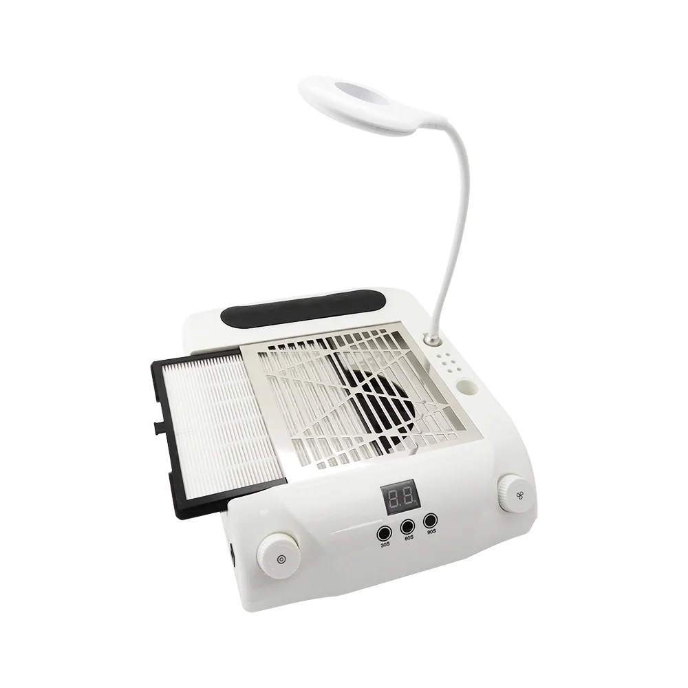 

Hot Sell Nail Act 2 in 1 Low Noise Cleaning Table Tool with Led Light Vacuum Cleaner