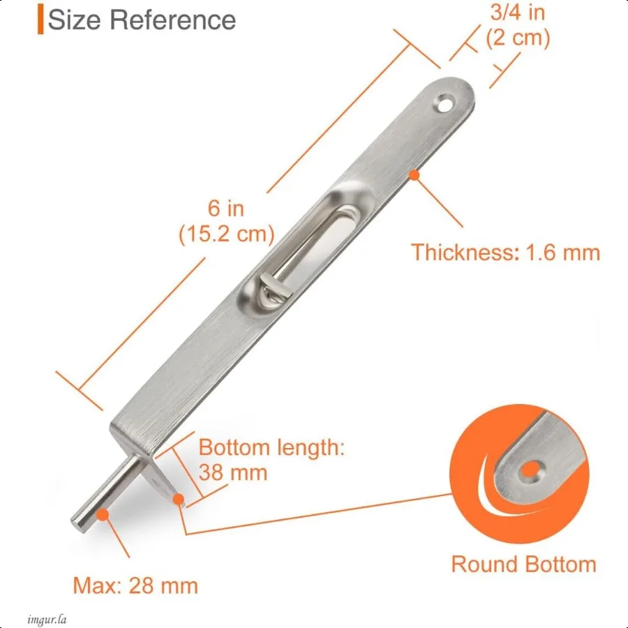 2 حزمة فلوش بولت 6 بوصة الثقيلة فلوش بولت لباب مزدوج الصلبة قفل الباب الفرنسي نحى النيكل الساتان