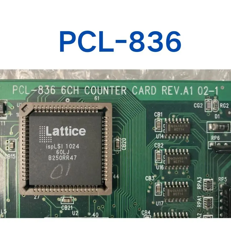 Used PCL-836 6CH COUNTER CARD REV.A2 01-1, 6-way counting/timer tested OK, function intact