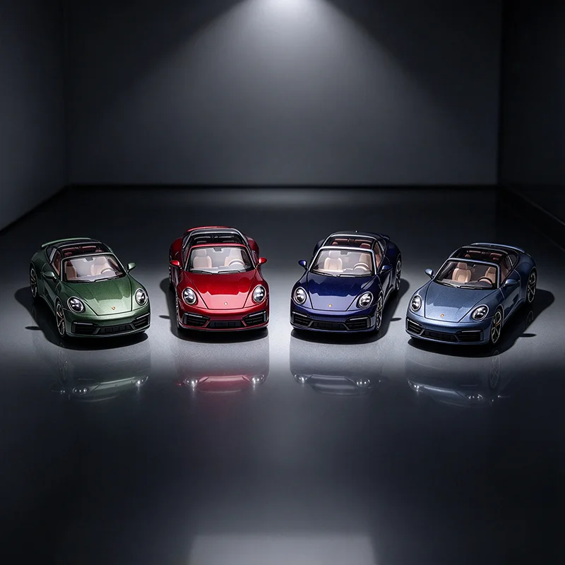 ZM Zincit 1: 64 Scale 992 Targa Convertible Sports Alloy Car Model Static Decoration Collectibles Gift Toys