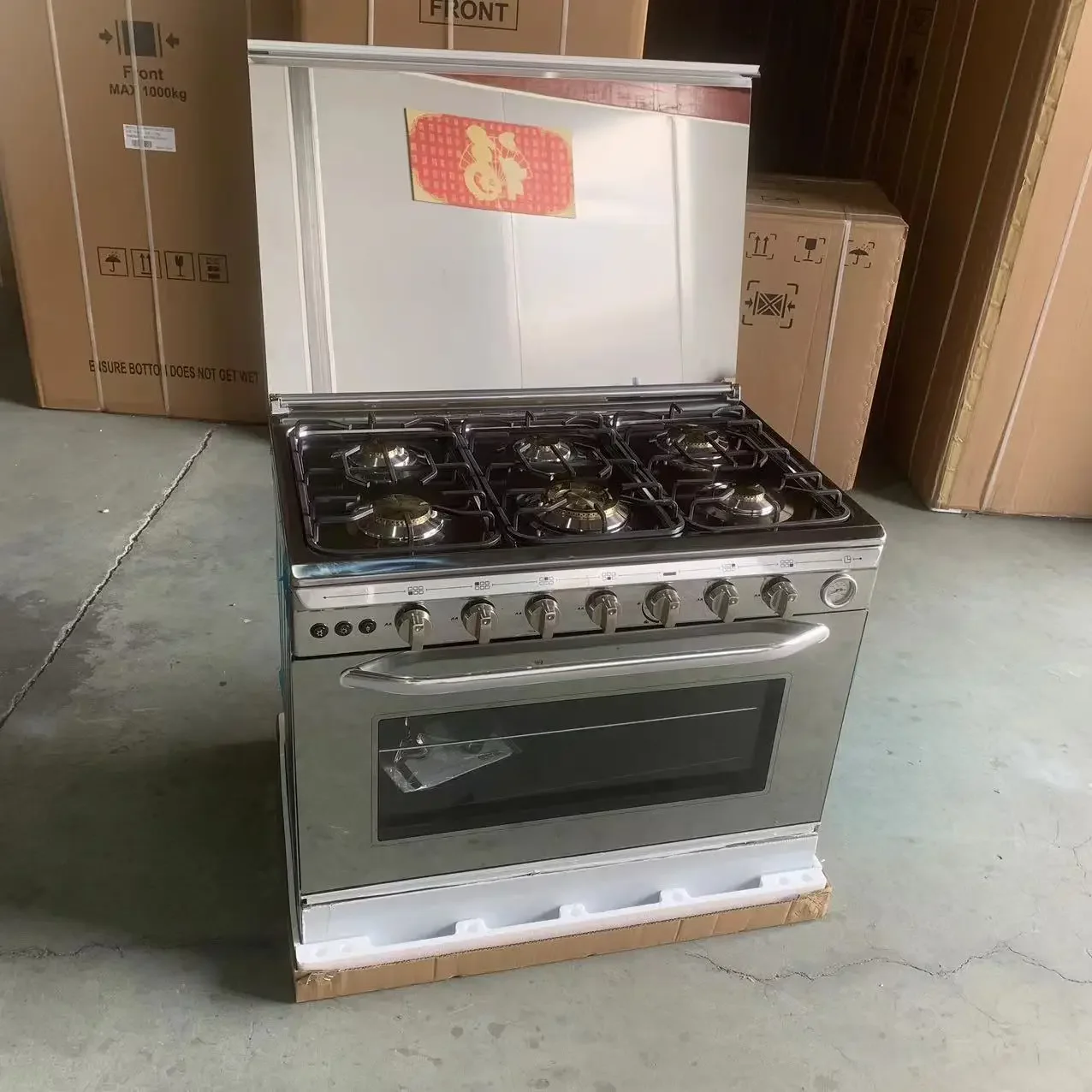 90x60 Free standing gas cooker Six eye gas stove oven household integrated stove liquefied nature gas stove household