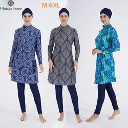 3PCS Muslim Modest Swimwear Women Burkini Full Cover Ups For Swimsuit Islamic Long Sleeve Swimming Suit Plus Size Bathing Swim