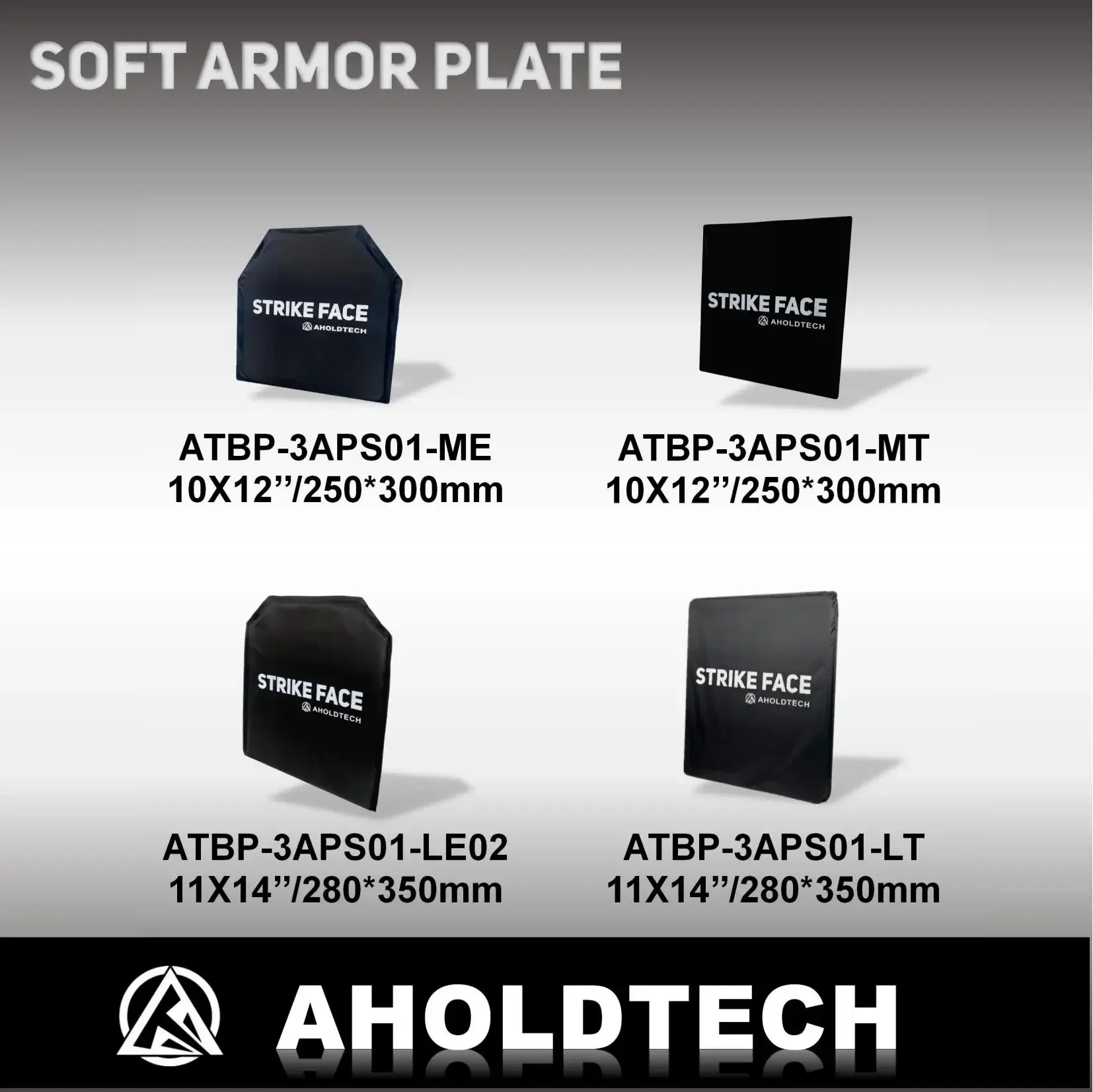 Aholdtech NIJ IIIA Placas antibalas suaves/duro Chaleco balístico Mochila antibalas Tablero balístico Placas grandes 6x8 10x12 11x14