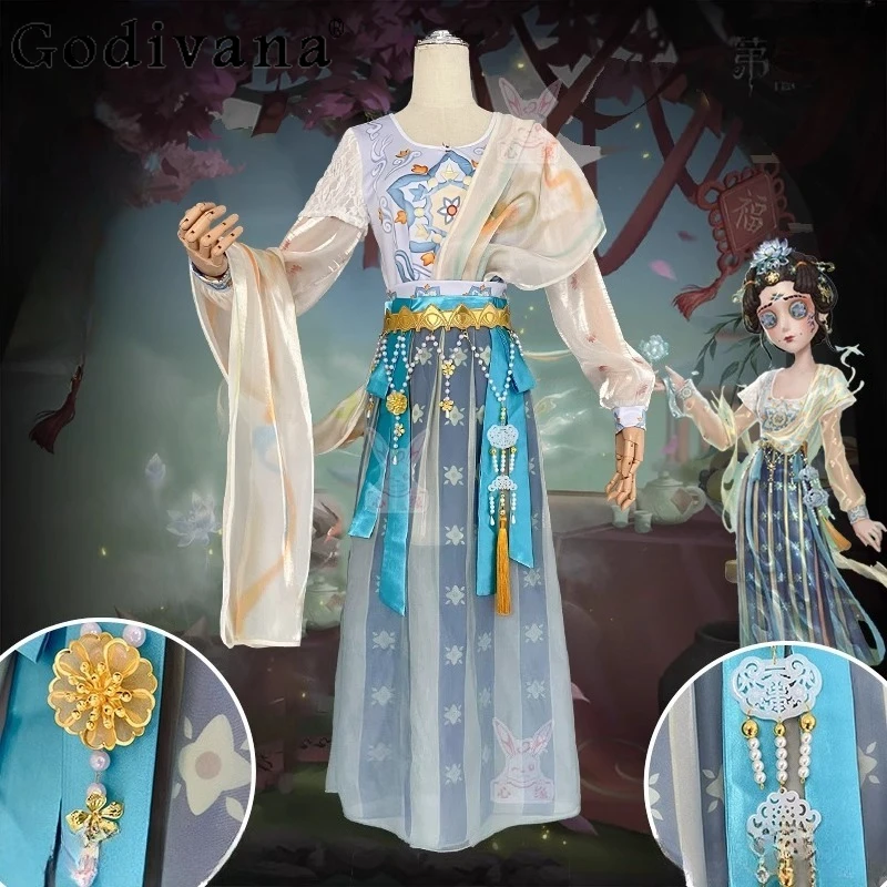 

Halloween Skirt Outfits for Woman Identity V Anime Doctor Cosplay Costume Female Chinese Hanfu Style Party Role Play Skirt Set