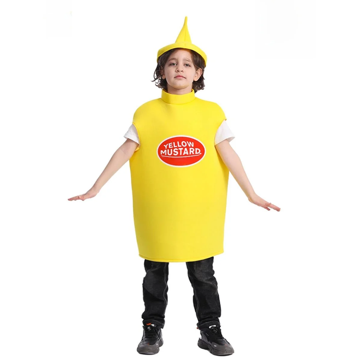 Zabawny kostium dla dzieci: ketchup i musztarda, strój na Halloween, łatwy w noszeniu, przebranie z kreskówki, ubrania do odgrywania ról, występ na scenie.