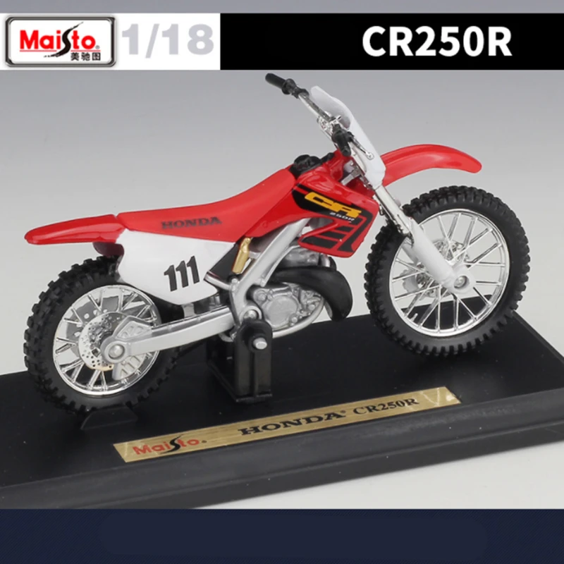 Maisto 1:18 HONDA CR250R Alloy Race Motorcycle Model High Simulation Diecast Metal Motorcycle Model Collection Children Toy Gift