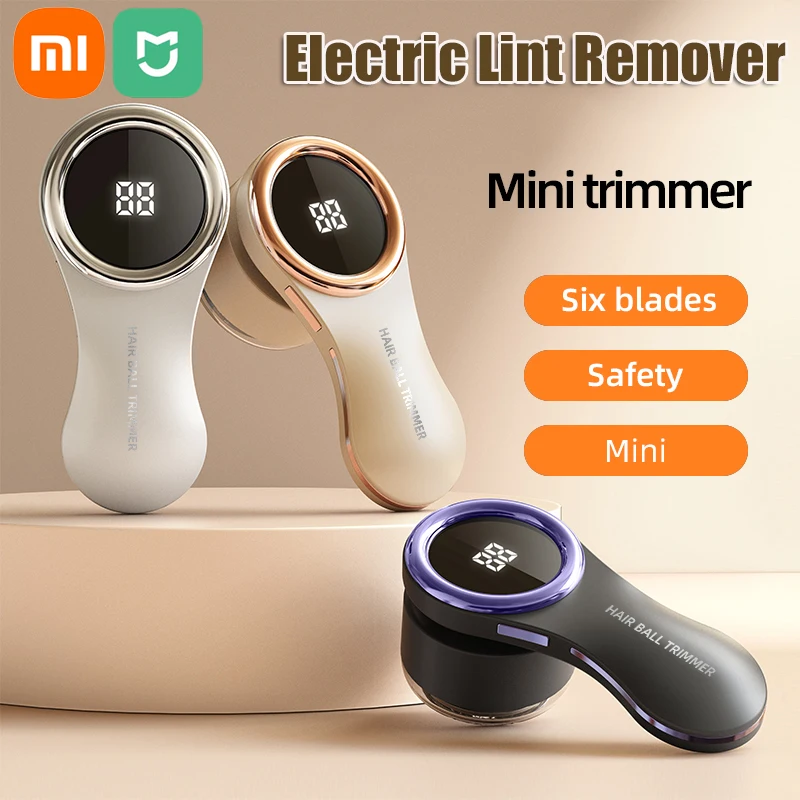 Xiaomi Electric Lint Remover LCD Display USB Rechargeable Portable Hair Balls Fuzz Removers Household For Clothe Fabric Shaver