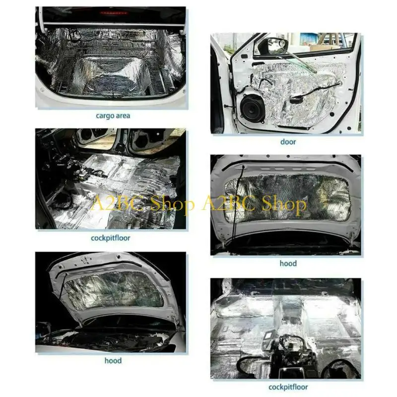 A2BC Car Soundproof Deadening Truck Anti-noise Sound Insulation Mat 25x18cm Pad Mat