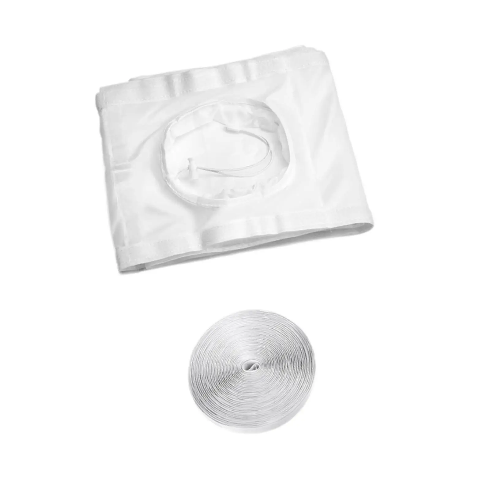 Easy to Install Portable AC Sliding Door Seal Cloth Zipper Opening Vent Kit for Tumble Dryer Exhaust