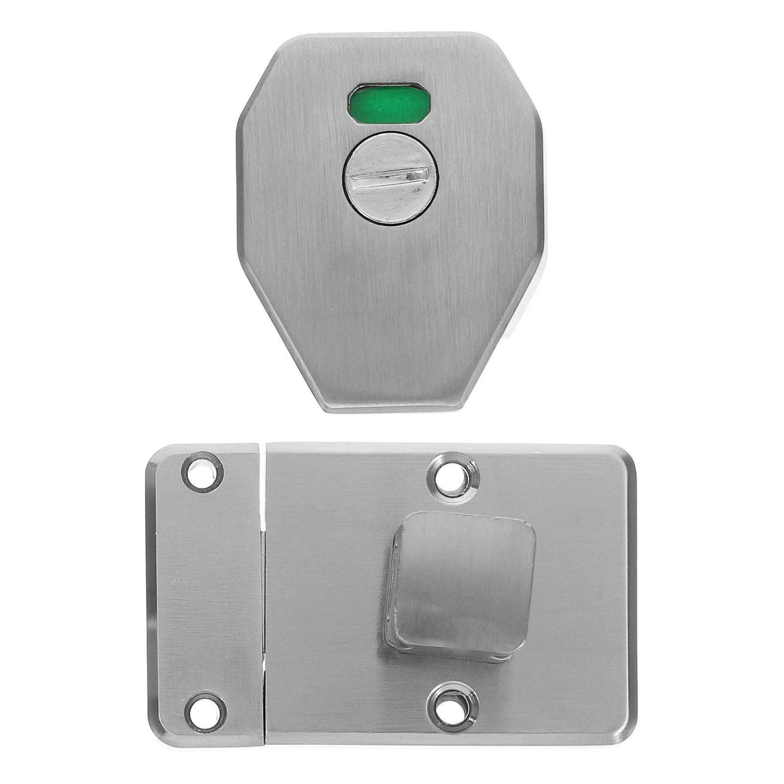 

Stainless Steel Bathroom Waterproof Durable Occupied Vacant Indicator Public Toilet Door Latch Easy Install Enhanced Privacy