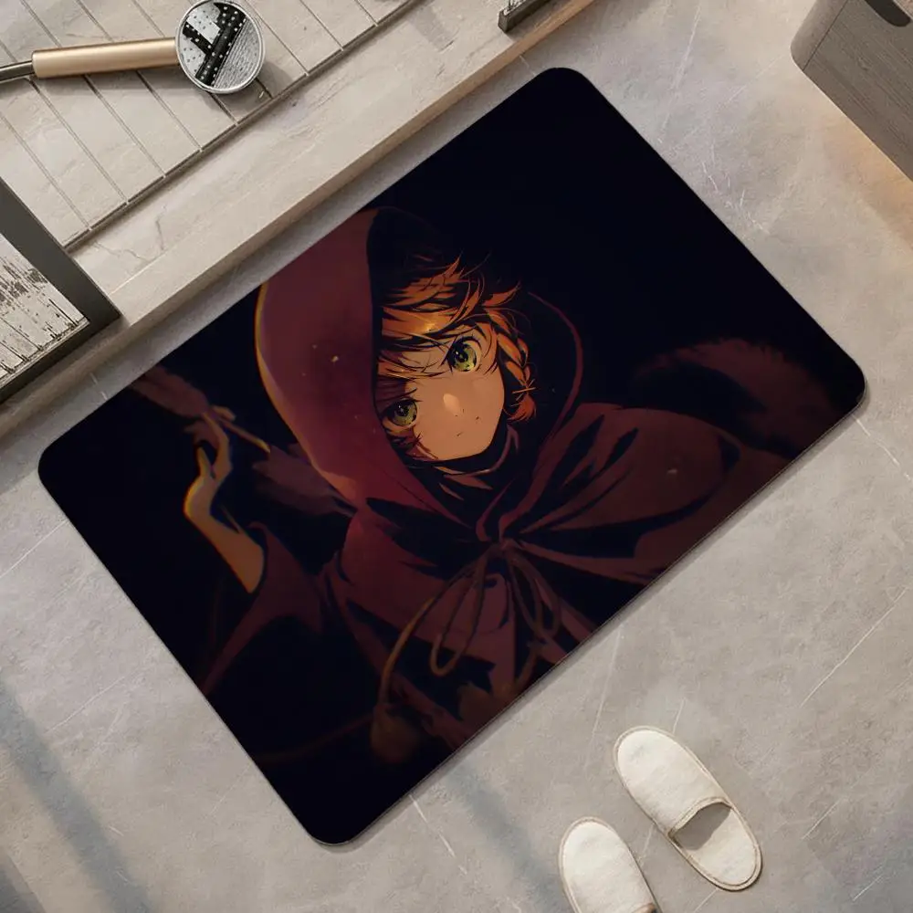 Anime T-The P-Promised N-Neverland Floor Mat Diatomite Bath Mat, Quick Dry, Absorbent, Multi-Scene Mat
