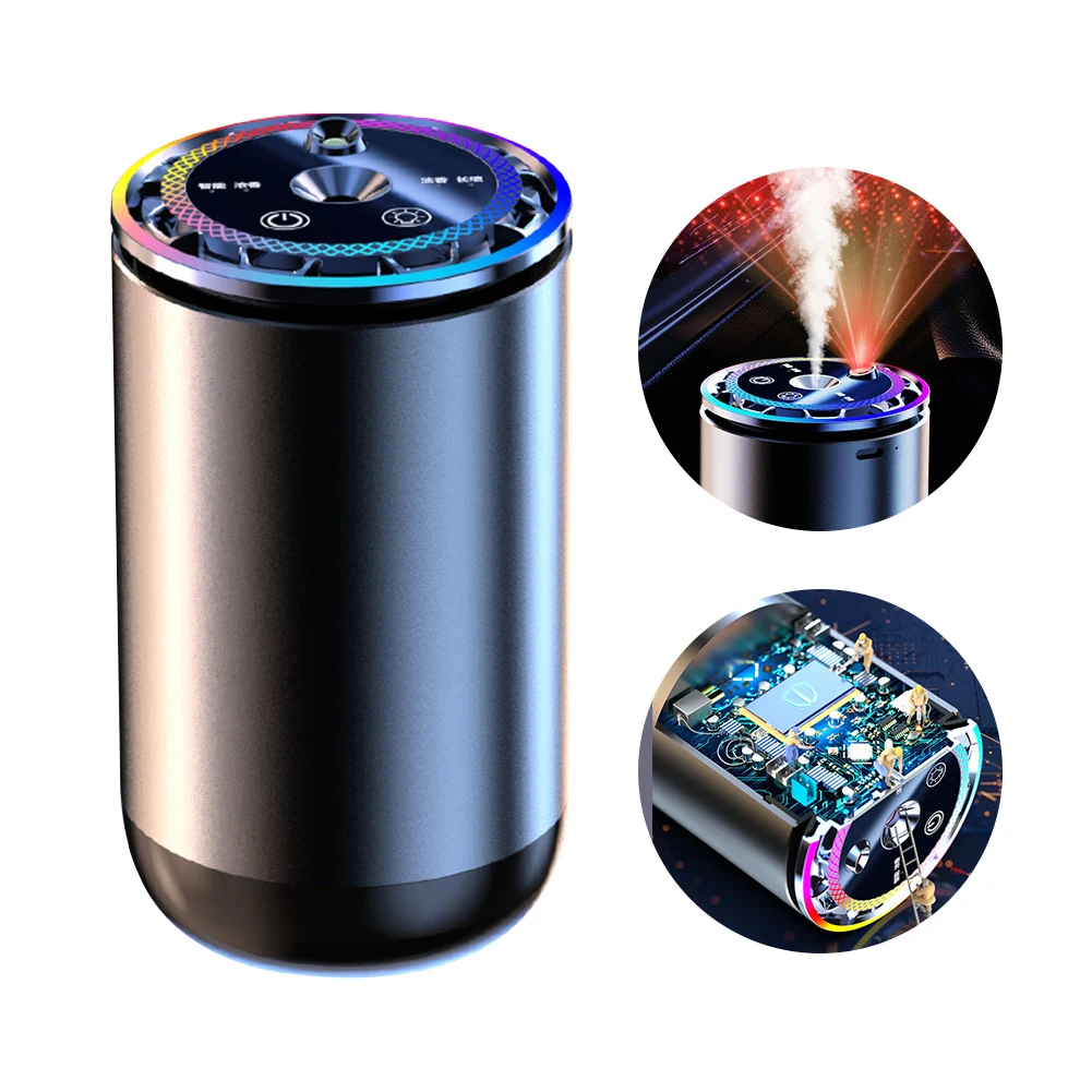 

Smart Car Air Freshener - Car Essential Oil Diffuser with Starry Sky Light and Colorful Ambient Light, Adjustable Concentration