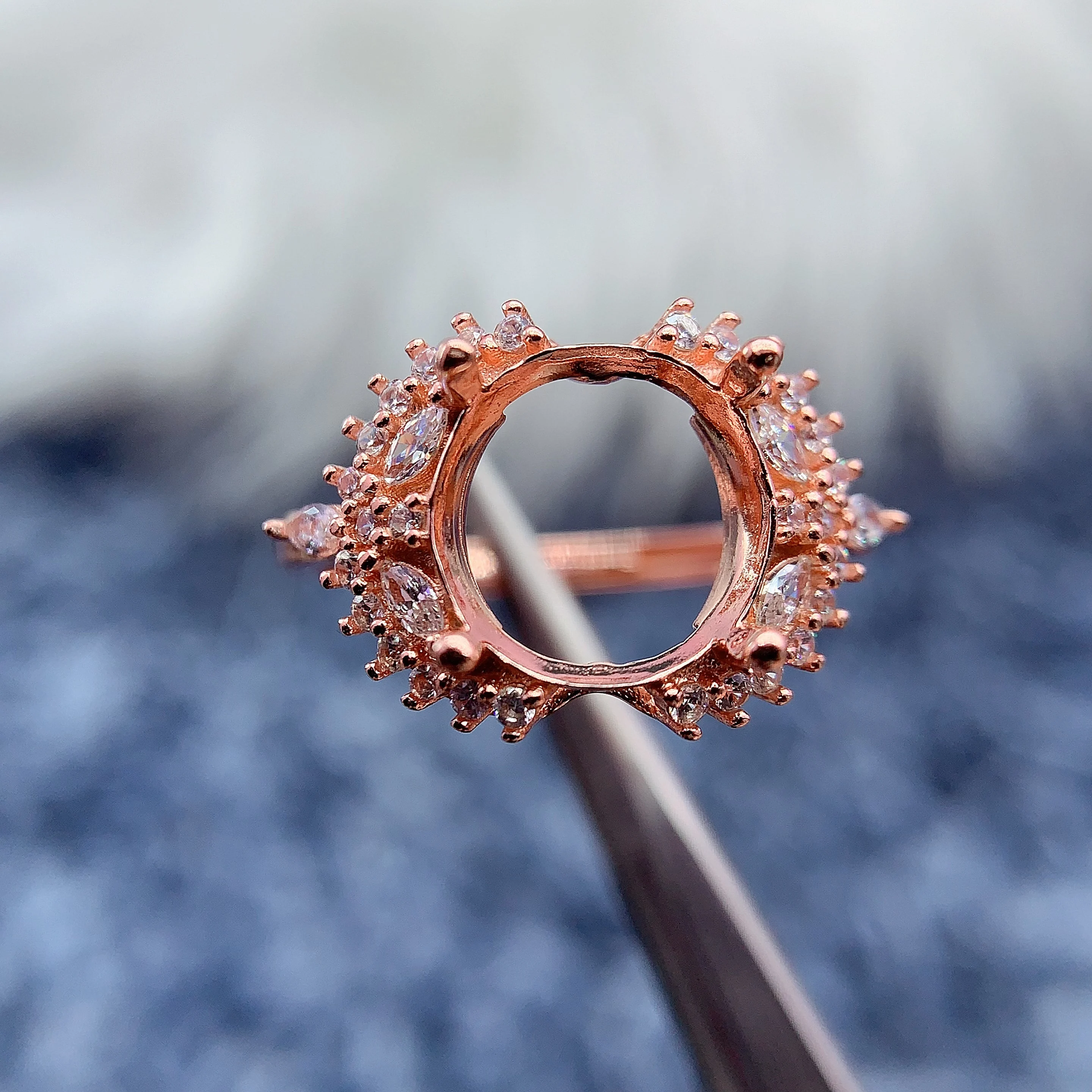 

MeiBaPJ Инкрустация Круглый 8*8 мм S925 Чистое Серебро DIY Кольца Установка Женский Подарок Творчество Изысканный Шарм Роскошные Оригинальные Ювелирные Изделия Оптом