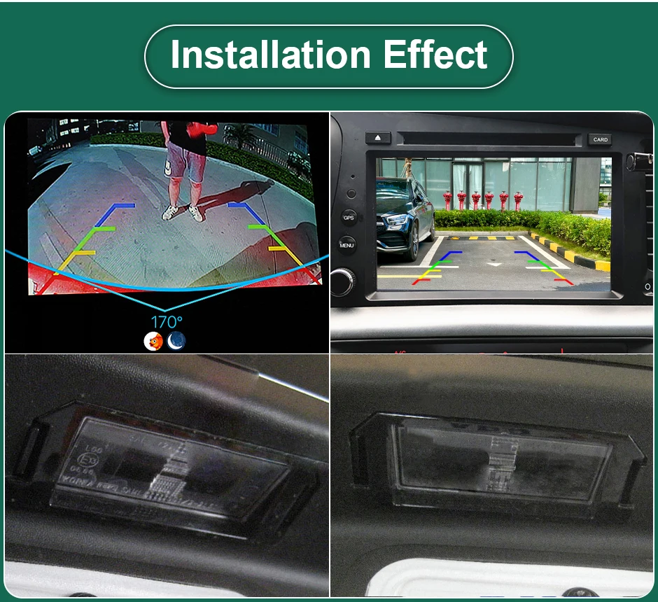 AHD 1080P CVBS Auto-Rückfahrkamera für Hyundai I10 I20 I30 Atos Eon Elantra Genesis für Kia Morning mit Spur-/Linienmarkierung – Detail 6