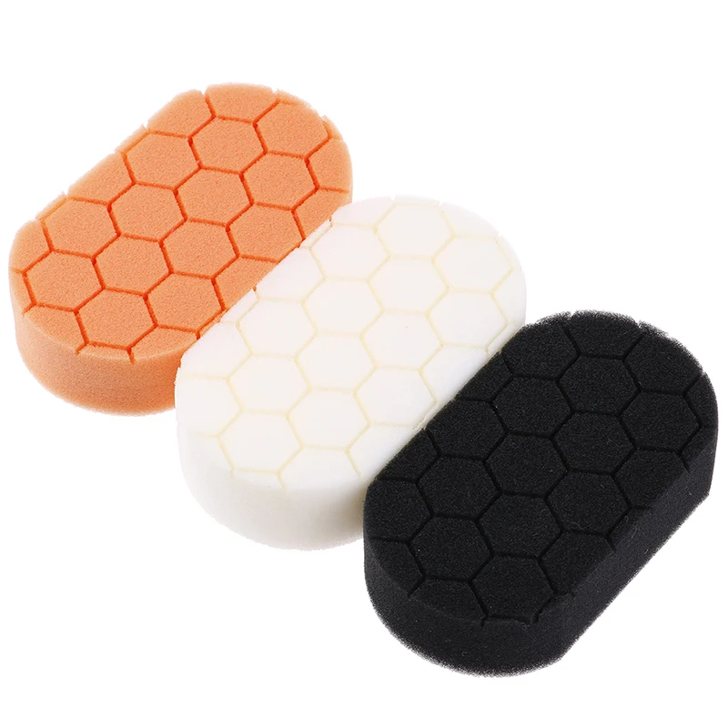 3pcs Hex-logic Hand Applicator Sponge Waxing Pad Polishing Pads Buffing Pads