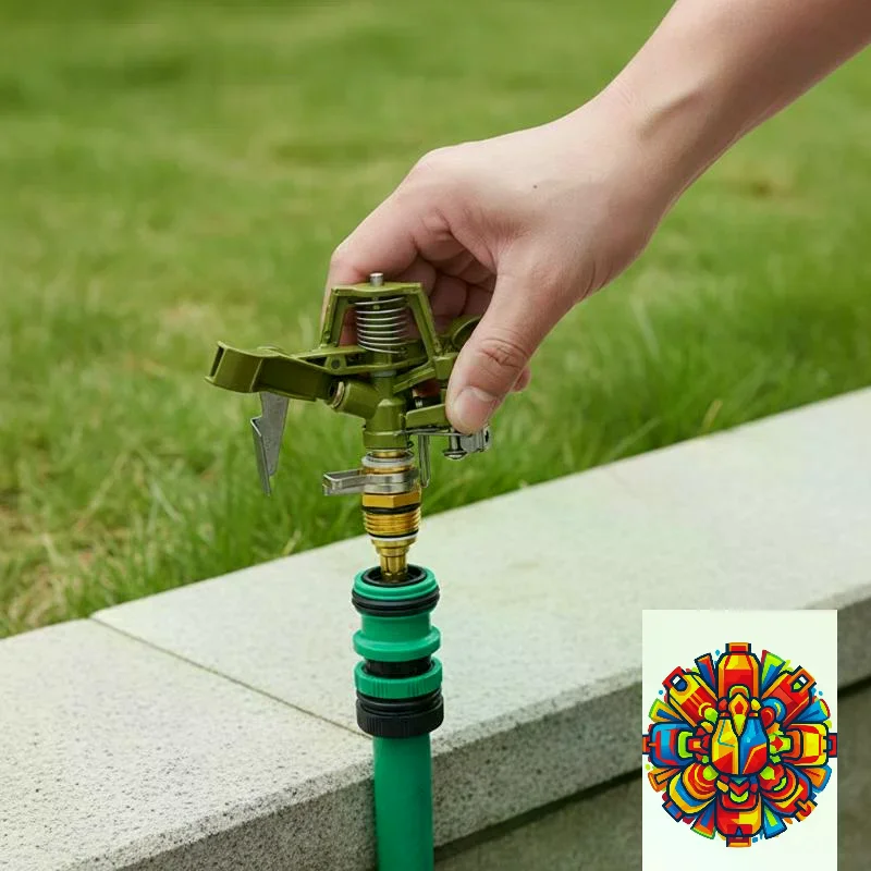 1/2 3/4 Inch Metal Pulsating Sprinkler 360 Degree Rocker Arm Rotating Lawn Watering Sprinklers For Garden Irrigation System