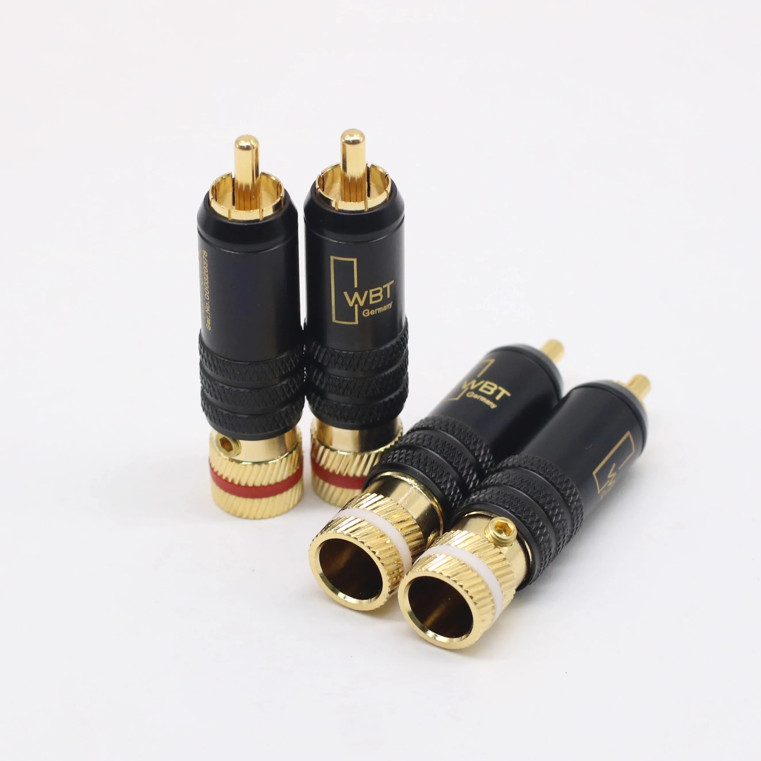 سلك إشارة ألماني مطلي بالذهب ، قابس لوتس RCA ، صوت الحمى ، مكبر صوت ، 4 *