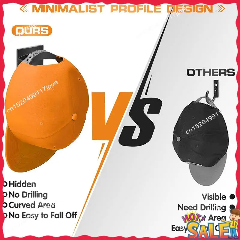 

BOFO 12 Piece Adhesive Hat Hooks Hat Holder Black ABS For Wall,Hat Racks For Baseball Caps,For Wall, Door, Closet, Room Decorate